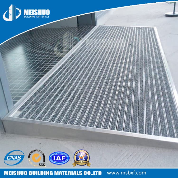 Aluminum base slip proof dust control Entry mats commercial